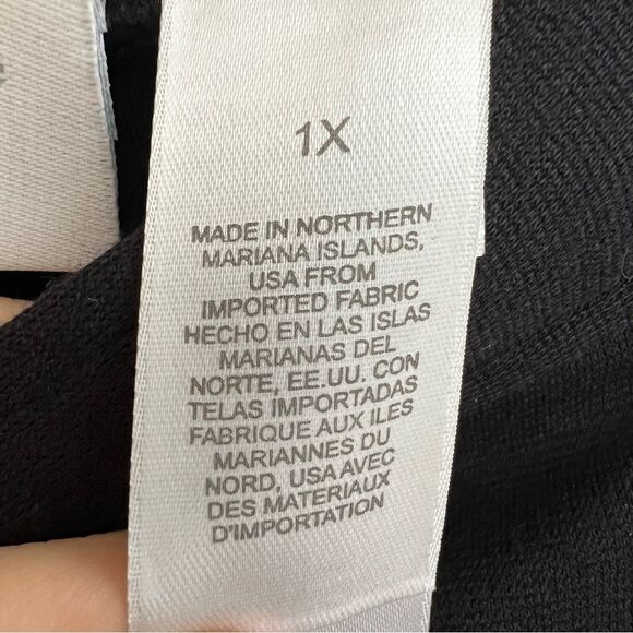 1X NWT Liz Claiborne Women black knit blend pants elastic waist - Picture 9 of 15